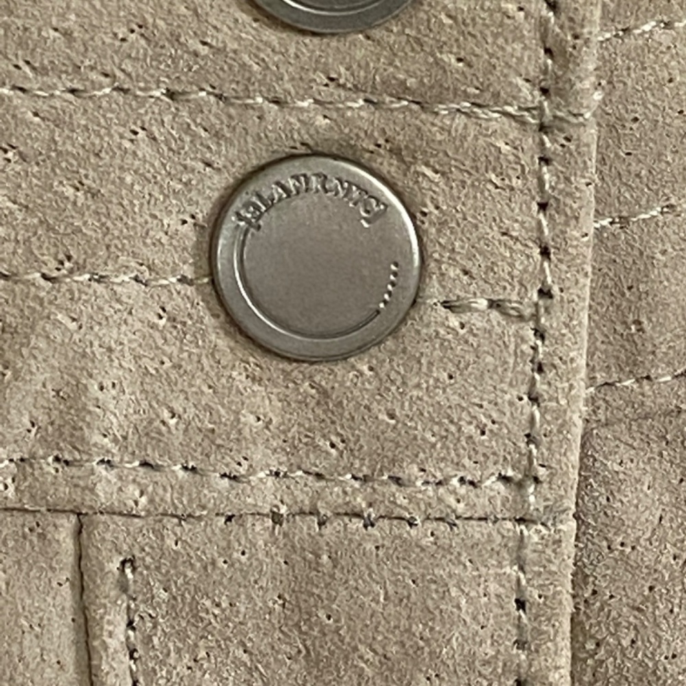 BLANKNYC Tan Suede Leather Fawn Skirt Short Button Front Pockets Women’s Size 25 - Picture 2 of 12